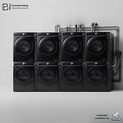 SAMSUNG COMMERCAIL WASH ขนาด 18 KG. จำนวน 4 เครื่อง DRYER SAMSUNG COMMERCAIL ขนาด 14 KG. จำนวน 4 เครื่อง